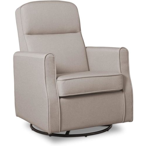 Delta Children Blair Slim Nursery Glider Swivel Rocker Chair, Taupe