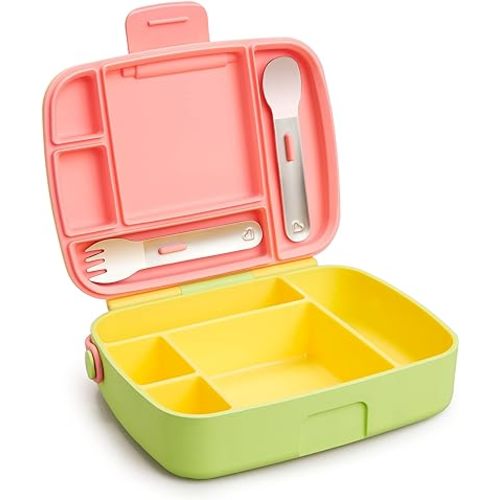 Munchkin® Lunch™ Bento Box for Kids, Includes Utensils, Yellow