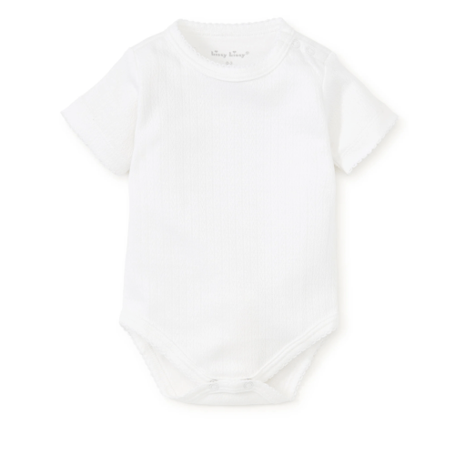 Kissy Pointelle White Short Sleeve Bodysuit