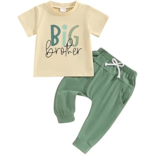 Big Bro Little Bro Matching Outfits Infant Baby Romper Toddler Boys Clothes Pants Set Brother Matching Outfits