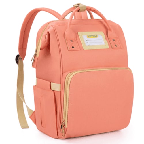 Diaper Bag Backpack, Multifunction Baby Changing Bags with Stroller Straps & Insulated Milk Bottle Pockets, Large Capacity Nappy Back Pack Bag for Boys Girls, Waterproof and Stylish(Pink)