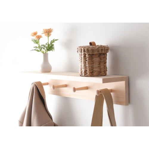 Nursery Shaker Peg Rail Shelf, Peg and Rail Shelf, Coat Hook, Floating Shelf, Entryway Shelf, Wall Shelf ,Handmade Pine Solid Wood, USA