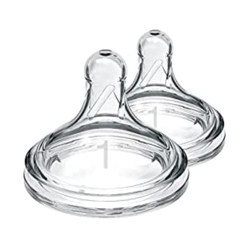 Amazon.com : Dr. Brown's Natural Flow Level 1, Wide-Neck Baby Bottle Nipple, Slow Flow, 100% Silicone, 2 Pack, 0m+ : Baby