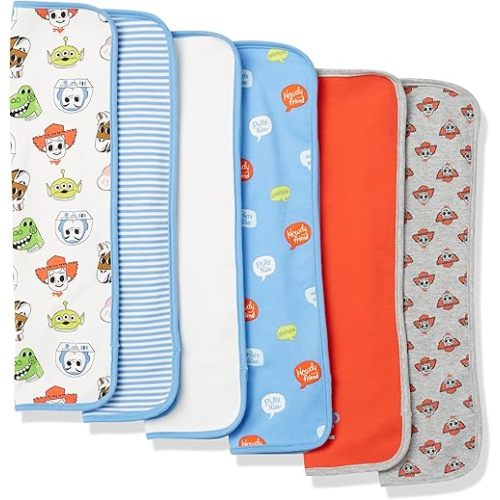 Amazon Essentials Disney | Marvel | Star Wars Baby Boys' Burp Cloths, Pack of 6