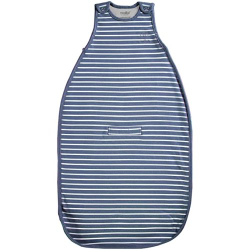 Woolino 4 Season Ultimate Baby Sleeping Bag - Merino Wool and Organic Cotton - Universal Size Adjustable Sleep Sack for Baby - Two-Way Zipper Sleeping Bag (2-24 Months) - Navy Blue