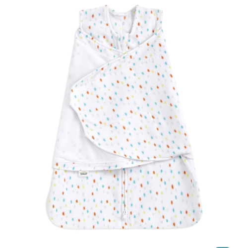 HALO Micro-Fleece Sleepsack Swaddle, 3-Way Adjustable Wearable Blanket, TOG 3.0, Confetti, Newborn, 0-3 Months