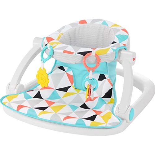 Fisher-Price Portable Baby Chair Sit-Me-Up Floor Seat with Developmental Toys & Machine Washable Seat Pad, Windmill