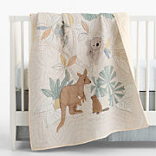 Down Under Organic Cotton Baby Crib Quilt | Crate & Kids