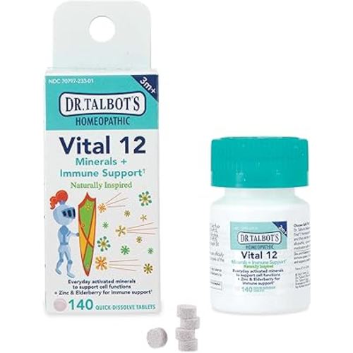 Dr. Talbot's Vital 12 Tablets, Naturally Inspired, Minerals and Immune Support, Quick Dissolve, 140 Count