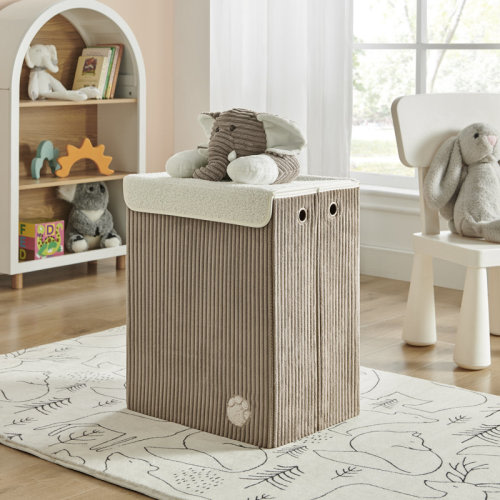 Isabelle & Max™ Collapsible Folding Corduroy Kids Plush Laundry Hamper Toy Storage - Gray Elephant & Reviews | Wayfair