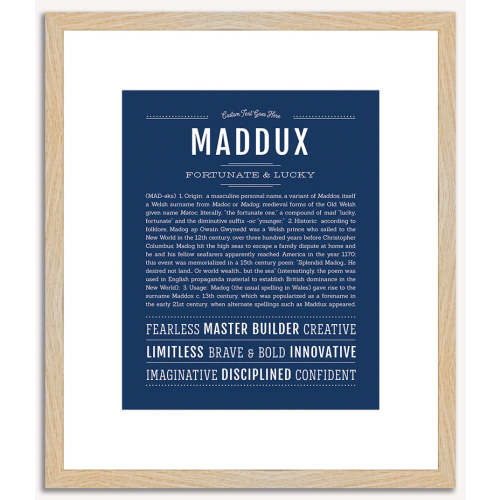 Maddux | Name Art Print