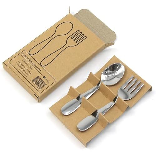 Montessori Nido Stainless Steel Flatware for Baby Toddler Fork and Spoon Set