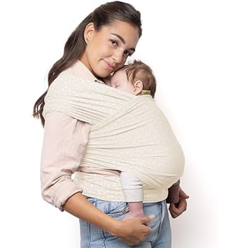Boba Baby Wrap Carrier – Original Baby Sling Carrier for Newborns (7–35 lbs), Soft, Secure, Hands-Free & Ergonomic, Ideal for Comfortable Bonding, New Parents (Serenity Oat Meadow)