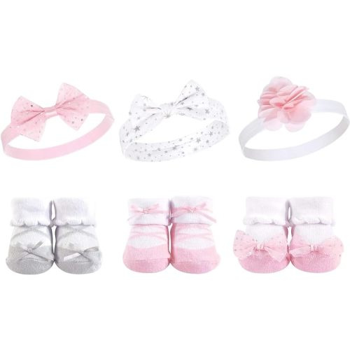 Hudson Baby Girl's Headband and Socks Giftset