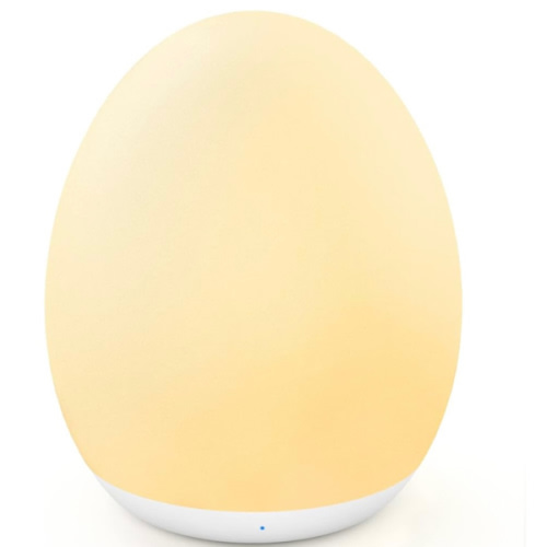MediAcous Night Light for Kids, Baby Egg Light for Nursery, 7 Colors Changing & Stepless Dimming, Soft Silicone Touch Night Lamp with 1 Hour Timer, Rechargeable Nursery Night for Breastfeeding