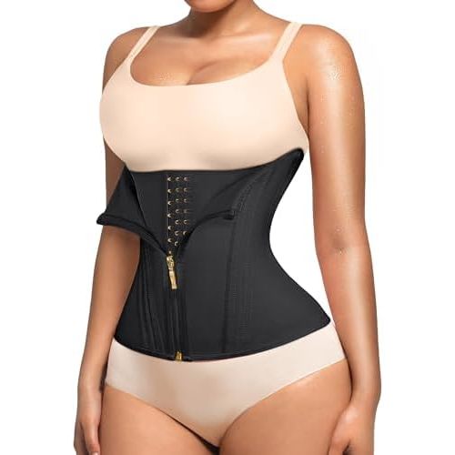 Lover-Beauty Waist Trainer for Women Tummy Control Workout Waist Cincher Corset Shapewear Body Shaper Zipper and Hooks