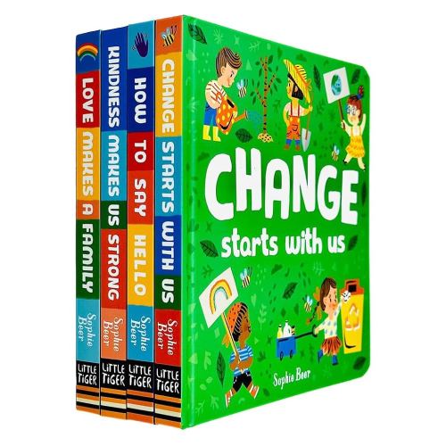My First Behaviour and Manners Library 4 Books Collection Set by Sophie Beer (Change Starts With Us, Love Makes a Family, Kindness Makes Us Strong & How to say Hello)