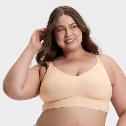 Women's Modal Blend Nursing Unlined Bralette - Auden™ Oatmeal L