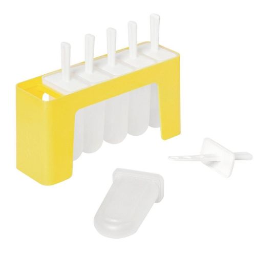 Tovolo Set Of 6 Classic Pop Molds Sun Ray: Yellow Plastic Ice Cube Trays, 3.4 Oz Capacity, Dishwasher-safe, Freezer Safe