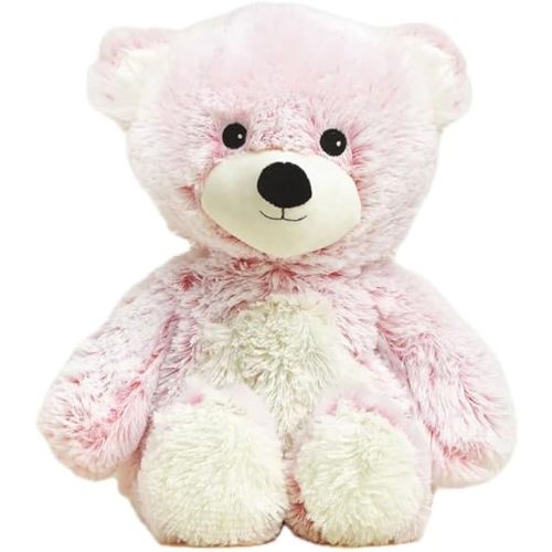 Warmies Pink Marshmallow Bear Heatable and Coolable Weighted Super Stuffed Animal Plush Hand Warmer