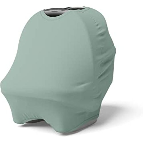 Natemia 4 in 1 Baby Car Seat Cover - Multi-Functional Stretchy & Soft Canopy, Nursing, Shopping Cart, & High Chair Cover