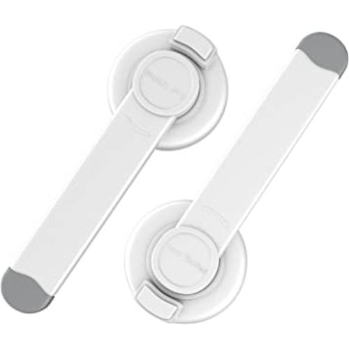 4our Kiddies Baby Toilet Lock (2 Pack) for Child Safety, Baby Proof Toilet Seat Lock with 2 Extra Pallet Fit for Most Standard Toilet, Easy Intallation Toilet Lid Lock with 2 Extra 3M Adhesive