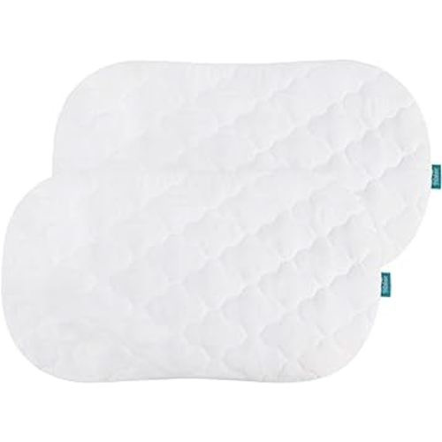 Bassinet Mattress Cover Compatible with Halo Bassinest Swivel Sleeper Bassinet Mattress Pad, 2 Pack, Microfiber, Waterproof and Soft, White