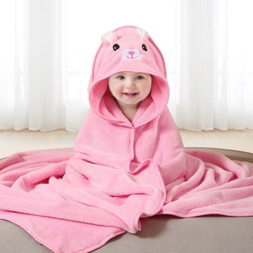 Liyufly Baby Bath Towel, Absorbent Large Hooded Towel for Kids, Newborn, Babie, Toddler, Infant, Bear, 31.5 x 31.5 inch