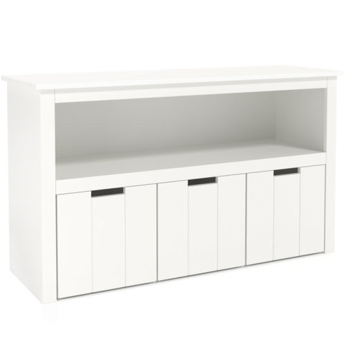 Wade Logan® Bayze Bookcase with Removable Drawers, White & Reviews | Wayfair