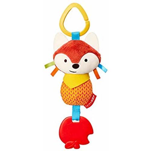 Skip Hop Bandana Buddies Baby Activity Chime & Teether Stroller Toy, Fox