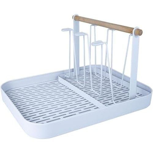 Countertop Drying Rack for Insulated Water Bottles, Glasses, Sports Bottles, Baby Bottles, and More - Drainage Tray for Easy Cleaning and Drying - Practical and Stylish