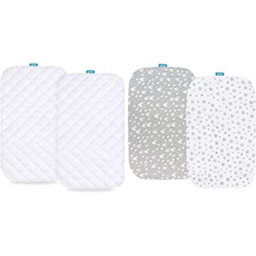 Bassinet Mattress Pad Covers and Sheets for Baby Delight Beside Me Dreamer Bassinet