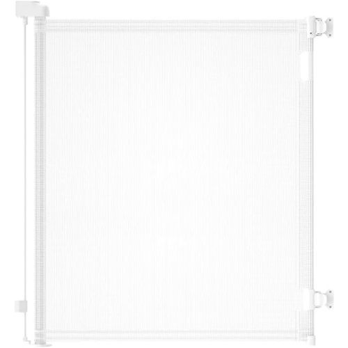 dearlomum Retractable Baby Gate,Mesh Baby Gate or Mesh Dog Gate,41" Tall,Extends up to 79" Wide,Child Safety Gate for Doorways, Stairs, Hallways, Indoor/Outdoor(White,41"x79"