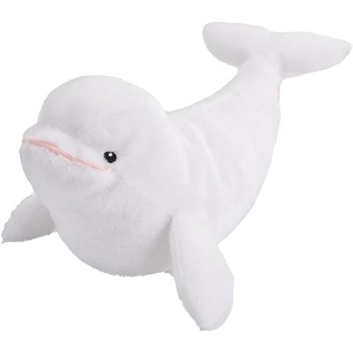 Wild Republic Ecokins Mini, Beluga Whale, Stuffed Animal, 8 inches, Gift for Kids, Plush Toy, Made from Spun Recycled Water Bottles, Eco Friendly, Child’s Room Decor