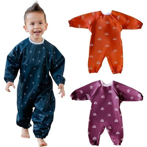 Full Body Baby Bibs - Long Sleeve Baby Bibs - Mess Proof Baby Bibs - Baby Bibs for eating - Long Sleeve Bibs for 6-12 months