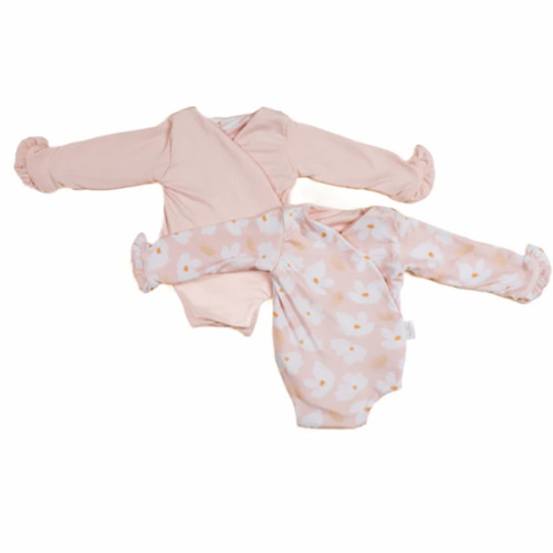 RUFFLE CUFF LONG SLEEVE WINGED BODYSUIT