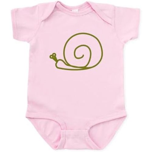 CafePress Green Snail Infant Bodysuit Cute Infant Bodysuit Baby Romper