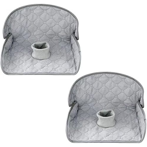PandaEar 2 Pack Infant Car Seat Protector for Potty Training, Waterproof Piddle Pads Cover Car Seat & Stroller Protector for Babies & Toddlers, Machine Washable, Non-Slip Backing (Grey)