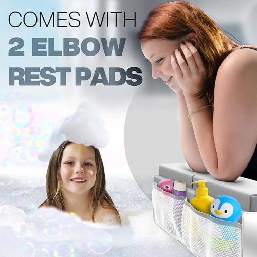 Benicci Comfortable Bath Kneeler and Elbow Kneeling Rest Pad for Baby Bathing Parents, Color Grey