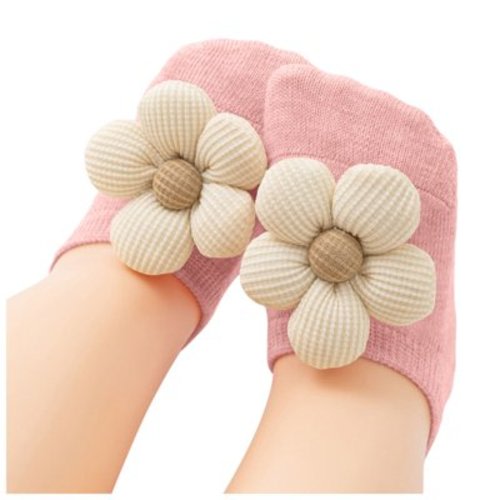 CZHQWE Baby Socks 0-3 Months Socks For Baby Boys 0-6 Months Baby Girls Socks,Flower Non-Slip Grips For Babies Toddler Princess Low Cut Ankle Socks For Girls0-1 Years