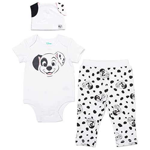 Disney Mickey Mouse Minnie Mouse Lion King Winnie The Pooh Baby Bodysuit Pants and Hat 3 Piece Outfit Set Newborn to Infant
