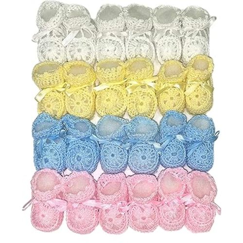 Newborn Baby Boy Girl Hand Crochet Booties