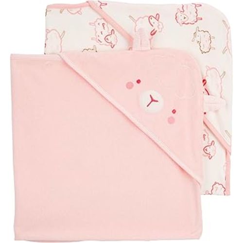 Carter's Baby Hooded Towel (2-pk Pink/Ivory)