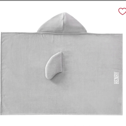 Shark Baby Beach Hooded Towel