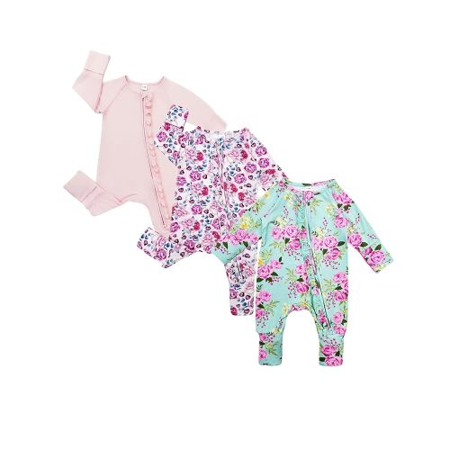 Bow Dream Baby Girl Clothing Footies Bamboo Rayon Baby Girl Clothes Baby Romper Jumpsuit Newborn-24 Months