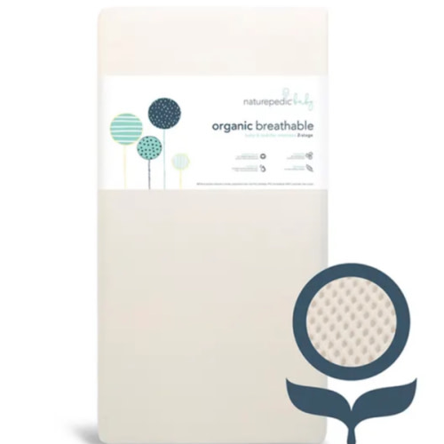 Naturepedic Organic Breathable Crib Mattress - Baby & Toddler 2 Stage