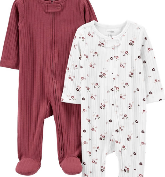 Simple Joys by Carter's Baby Boys' 2-pack 2-way Zip Textured Sleep and Play