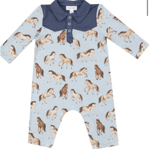 Angel Dear Infant Boys' Western Print Long Sleeve Onesie