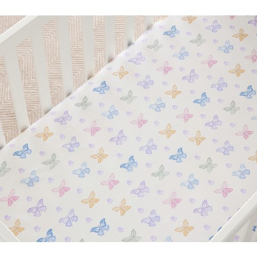 Boho Butterfly Crib Fitted Sheet | Pottery Barn Kids