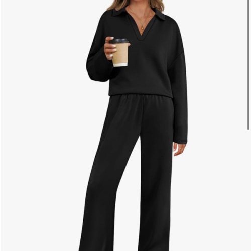 MEROKEETY Women's 2 Piece Outfits Sweatsuit Long Sleeve Sweatshirt Sweatpant Tracksuit Lounge Sets
